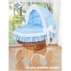 4 pcs Ensemble Linge pour Berceau de Bébé Bleu pour Garçon