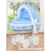 4 pcs Ensemble Linge pour Berceau de Bébé Bleu pour Garçon