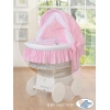 4 pcs Ensemble pour Berceau de Bébé Rose