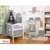 7 pcs Ensemble Linge Ciel Tour de Lit Bébé Anthracite Cœurs