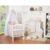 7 pcs Ensemble Linge Ciel Tour de Lit Bébé Beige à Pois Cœurs