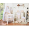 7 pcs Ensemble Linge Ciel Tour de Lit Bébé Beige à Pois Cœurs
