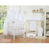 7 pcs Ensemble Linge Ciel Tour de Lit Bébé Blanc Cœurs