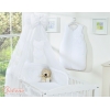 7 pcs Ensemble Linge Ciel Tour de Lit Bébé Blanc Cœurs