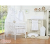 7 pcs Ensemble Linge Ciel Tour de Lit Bébé Blanc Cœurs