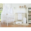 7 pcs Ensemble Linge Ciel Tour de Lit Bébé Blanc Cœurs