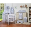 7 pcs Ensemble Linge Ciel Tour de Lit Bébé Gris Cœurs