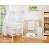 7pcs Ensemble Linge Ciel Tour de Lit Bébé Blanc Prince / Princess