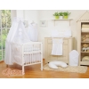 7pcs Ensemble Linge Ciel Tour de Lit Bébé Blanc Prince / Princess