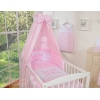 7pcs Ensemble Linge Ciel Tour de Lit Bébé Rose Prince / Princess