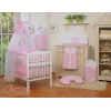 7pcs Ensemble Linge Ciel Tour de Lit Bébé Rose Prince / Princess