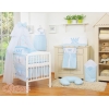 7pcs Ensemble Lit Bébé Ciel Tour de Lit Bleu Prince / Princess