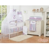 7pcs Ensemble Lit Bébé Ciel Tour de Lit Lila Rayures Cœurs