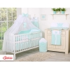 7pcs Ensemble Lit Bébé Ciel Tour de Lit Menthe Prince / Princess
