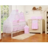7pcs Ensemble Lit Bébé Ciel Tour de Lit Rose à Pois Cœurs