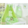 7pcs Ensemble Lit Bébé Ciel Tour de Lit Vert Cœurs