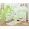 7pcs Ensemble Lit Bébé Ciel Tour de Lit Vert Cœurs