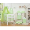 7pcs Ensemble Lit Bébé Ciel Tour de Lit Vert Cœurs