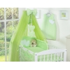 7pcs Ensemble Lit Bébé Ciel Tour de Lit Vert Cœurs