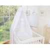 Baldaquin en Tissu pour Lit de Bébé Blanc Prince / Princess