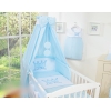 Baldaquin en Tissu pour Lit de Bébé Bleu Prince / Princess