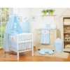 Baldaquin en Tissu pour Lit de Bébé Bleu Prince / Princess