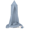 Baldaquin Suspendu + Nid à Volants + Oreillers Bleu Pastel