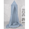 Baldaquin Suspendu + Nid à Volants + Oreillers Bleu Pastel