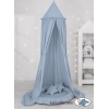 Baldaquin Suspendu + Nid à Volants + Oreillers Bleu Pastel