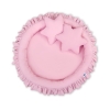 Baldaquin Suspendu + Nid à Volants + Oreillers Rose pour Fille