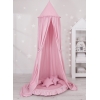Baldaquin Suspendu + Nid à Volants + Oreillers Rose pour Fille