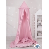Baldaquin Suspendu + Nid à Volants + Oreillers Rose pour Fille