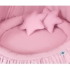 Baldaquin Suspendu + Nid à Volants + Oreillers Rose pour Fille