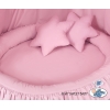 Baldaquin Suspendu + Nid à Volants + Oreillers Rose pour Fille