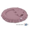 Baldaquin Suspendu + Nid à Volants + Oreillers Violet Pastel