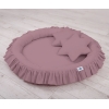 Baldaquin Suspendu + Nid à Volants + Oreillers Violet Pastel