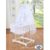 Berceau à Ciel de Lit avec Textile Retombant Blanc Papillon