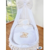 Berceau à Ciel de Lit avec Textile Retombant Blanc Papillon