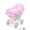 Berceau avec Capote Rose Carina pour Fille