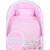 Berceau avec Capote Rose Carina pour Fille