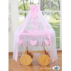 Berceau Bébé Deluxe à Ciel et Textile Rose Amelie pour Fille
