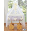 Berceau Bébé en Osier à Ciel avec Textile Crème Amelie