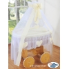 Berceau Bébé en Osier à Ciel avec Textile Crème Amelie