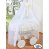 Berceau Bébé en Osier à Ciel avec Textile Crème Bellamy