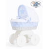Berceau Bébé Osier Complet Textile avec Canopy Isabella