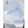 Berceau Bébé Osier Complet Textile avec Canopy Isabella