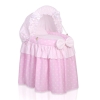 Berceau de Poupée Princesse Rose avec Canopy Rose à Pois