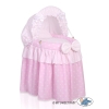 Berceau de Poupée Princesse Rose avec Canopy Rose à Pois