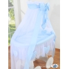 Berceau Deluxe à Baldaquin en Osier  Bleu Amelie