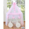 Berceau Deluxe à Baldaquin en Osier  Rose Amelie